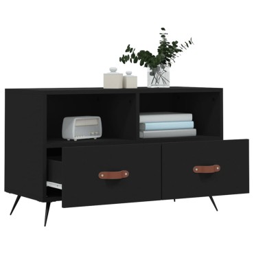 vidaXL Έπιπλο Τηλεόρασης Μαύρο 80x36x50cm από Επεξεργασμένο Ξύλο