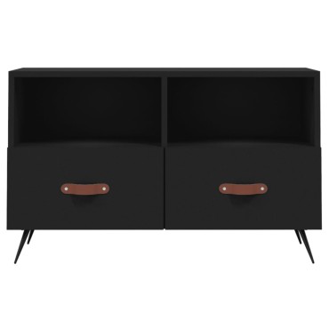 vidaXL Έπιπλο Τηλεόρασης Μαύρο 80x36x50cm από Επεξεργασμένο Ξύλο