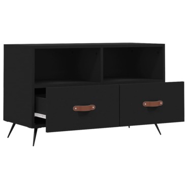 vidaXL Έπιπλο Τηλεόρασης Μαύρο 80x36x50cm από Επεξεργασμένο Ξύλο