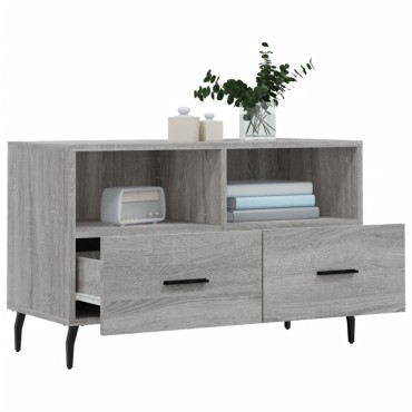 vidaXL Έπιπλο Τηλεόρασης Γκρι Sonoma 80x36x50cm από Επεξεργ. Ξύλο