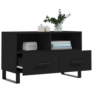 vidaXL Έπιπλο Τηλεόρασης Μαύρο 80x36x50cm από Επεξεργασμένο Ξύλο