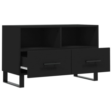 vidaXL Έπιπλο Τηλεόρασης Μαύρο 80x36x50cm από Επεξεργασμένο Ξύλο