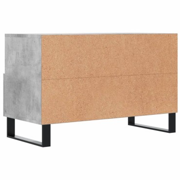 vidaXL Έπιπλο Τηλεόρασης Γκρι Σκυροδέματος 80x36x50cm Επεξεργ. Ξύλο