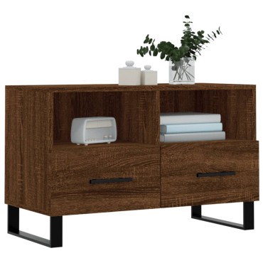 vidaXL Έπιπλο Τηλεόρασης Καφέ Δρυς 80x36x50cm Επεξ. Ξύλο