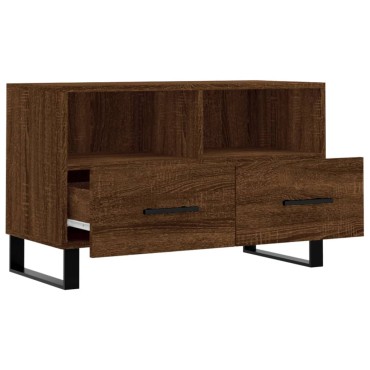 vidaXL Έπιπλο Τηλεόρασης Καφέ Δρυς 80x36x50cm Επεξ. Ξύλο