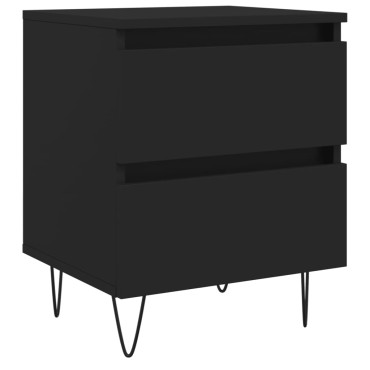 vidaXL Κομοδίνο Μαύρο 40x35x50cm από Επεξεργασμένο Ξύλο 1 τεμ.