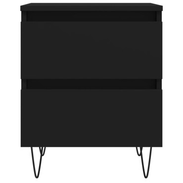 vidaXL Κομοδίνο Μαύρο 40x35x50cm από Επεξεργασμένο Ξύλο 1 τεμ.