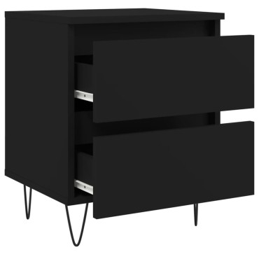 vidaXL Κομοδίνο Μαύρο 40x35x50cm από Επεξεργασμένο Ξύλο 1 τεμ.