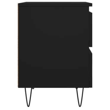 vidaXL Κομοδίνο Μαύρο 40x35x50cm από Επεξεργασμένο Ξύλο 1 τεμ.