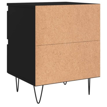 vidaXL Κομοδίνο Μαύρο 40x35x50cm από Επεξεργασμένο Ξύλο 1 τεμ.