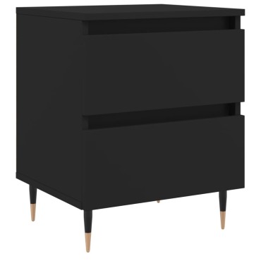 vidaXL Κομοδίνο Μαύρο 40x35x50cm από Επεξεργασμένο Ξύλο 1 τεμ.