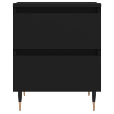 vidaXL Κομοδίνο Μαύρο 40x35x50cm από Επεξεργασμένο Ξύλο 1 τεμ.