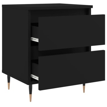 vidaXL Κομοδίνο Μαύρο 40x35x50cm από Επεξεργασμένο Ξύλο 1 τεμ.
