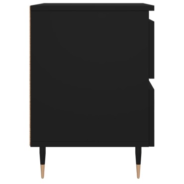 vidaXL Κομοδίνο Μαύρο 40x35x50cm από Επεξεργασμένο Ξύλο 1 τεμ.
