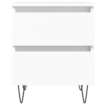 vidaXL Κομοδίνο Λευκό 40x35x50cm από Επεξεργασμένο Ξύλο 1 τεμ.