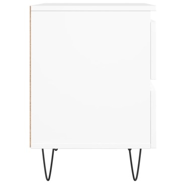 vidaXL Κομοδίνο Λευκό 40x35x50cm από Επεξεργασμένο Ξύλο 1 τεμ.