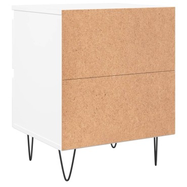 vidaXL Κομοδίνο Λευκό 40x35x50cm από Επεξεργασμένο Ξύλο 1 τεμ.