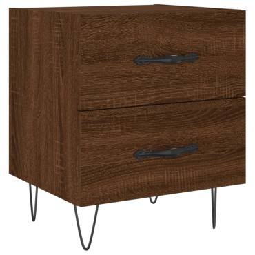 vidaXL Κομοδίνο Καφέ Δρυς 40x35x47,5cm από Επεξεργ. Ξύλο 1 τεμ.