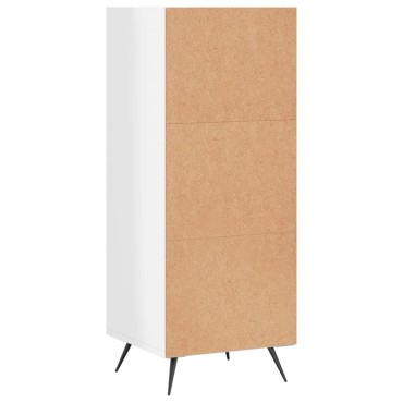 vidaXL Ραφιέρα Γυαλιστερή Λευκή 34,5x32,5x90cm από Επεξεργ. Ξύλο 1 τεμ.