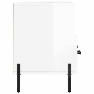 vidaXL Έπιπλο Τηλεόρασης Γυαλ. Λευκό 102x36x50cm Επεξεργασμένο Ξύλο