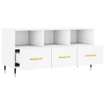vidaXL Έπιπλο Τηλεόρασης Λευκό 102x36x50cm από Επεξεργ. Ξύλο