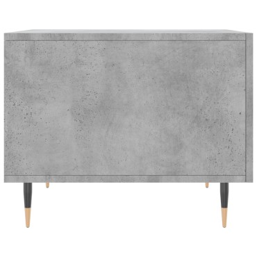 vidaXL Τραπεζάκι Σαλονιού Γκρι Σκυροδ. 50x50x40cm Επεξεργ. Ξύλο 1 τεμ.