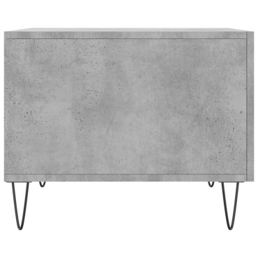vidaXL Τραπεζάκι Σαλονιού Γκρι Σκυροδ. 50x50x40cm Επεξεργ. Ξύλο 1 τεμ.