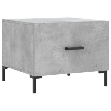 vidaXL Τραπεζάκι Σαλονιού Γκρι Σκυροδ. 50x50x40cm Επεξεργ. Ξύλο 1 τεμ.