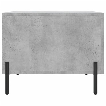 vidaXL Τραπεζάκι Σαλονιού Γκρι Σκυροδ. 50x50x40cm Επεξεργ. Ξύλο 1 τεμ.