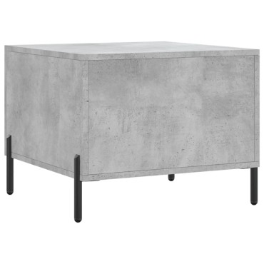 vidaXL Τραπεζάκι Σαλονιού Γκρι Σκυροδ. 50x50x40cm Επεξεργ. Ξύλο 1 τεμ.