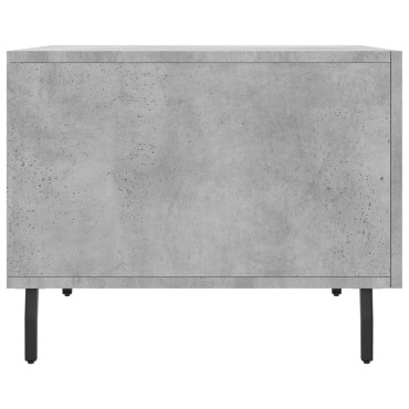 vidaXL Τραπεζάκι Σαλονιού Γκρι Σκυροδ. 50x50x40cm Επεξεργ. Ξύλο 1 τεμ.