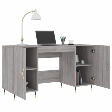 vidaXL Γραφείο Γκρι Sonoma 140x50x75cm από Επεξεργασμένο Ξύλο 1 τεμ.