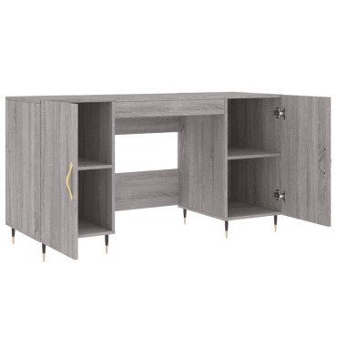 vidaXL Γραφείο Γκρι Sonoma 140x50x75cm από Επεξεργασμένο Ξύλο 1 τεμ.