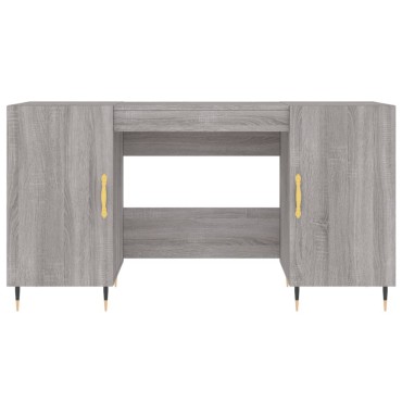 vidaXL Γραφείο Γκρι Sonoma 140x50x75cm από Επεξεργασμένο Ξύλο 1 τεμ.