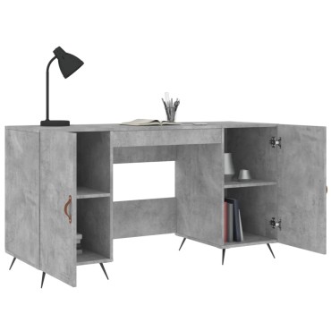 vidaXL Γραφείο Γκρι Σκυροδέματος 140x50x75cm από Επεξεργ. Ξύλο 1 τεμ.