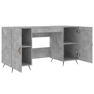 vidaXL Γραφείο Γκρι Σκυροδέματος 140x50x75cm από Επεξεργ. Ξύλο 1 τεμ.