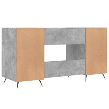 vidaXL Γραφείο Γκρι Σκυροδέματος 140x50x75cm από Επεξεργ. Ξύλο 1 τεμ.