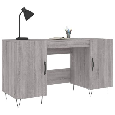 vidaXL Γραφείο Γκρι Sonoma 140x50x75cm από Επεξεργασμένο Ξύλο 1 τεμ.