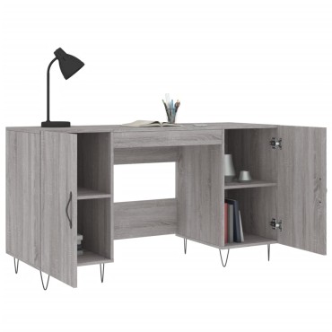 vidaXL Γραφείο Γκρι Sonoma 140x50x75cm από Επεξεργασμένο Ξύλο 1 τεμ.