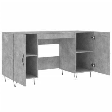 vidaXL Γραφείο Γκρι Σκυροδέματος 140x50x75cm από Επεξεργ. Ξύλο 1 τεμ.
