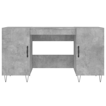 vidaXL Γραφείο Γκρι Σκυροδέματος 140x50x75cm από Επεξεργ. Ξύλο 1 τεμ.