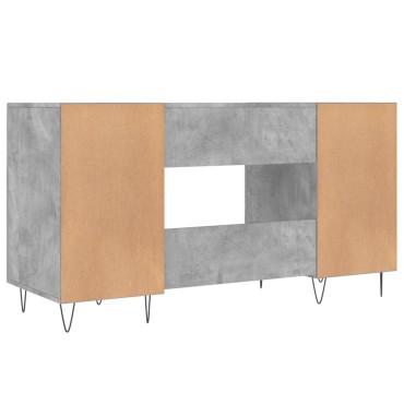 vidaXL Γραφείο Γκρι Σκυροδέματος 140x50x75cm από Επεξεργ. Ξύλο 1 τεμ.