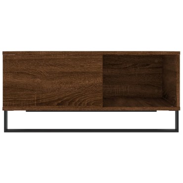 vidaXL Τραπεζάκι Σαλονιού Καφέ Δρυς 80x80x36,5cm Επεξεργασμένο Ξύλο 1 τεμ.
