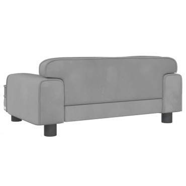 vidaXL Καναπές Παιδικός Ανοιχτό Γκρι 70x45x30cm από Βελούδο 1 τεμ.
