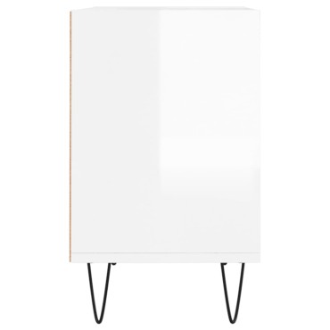 vidaXL Έπιπλο Τηλεόρασης Γυαλ. Λευκό 69,5x30x50cm Επεξεργασμένο Ξύλο