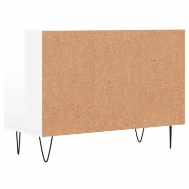 vidaXL Έπιπλο Τηλεόρασης Γυαλ. Λευκό 69,5x30x50cm Επεξεργασμένο Ξύλο