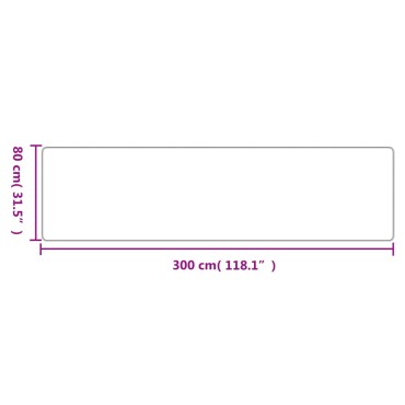 vidaXL Χαλί Διάδρομος Εμφάνιση Σιζάλ Ασημί 80x300cm