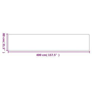 vidaXL Χαλί Διάδρομος Εμφάνιση Σιζάλ Ανθρακί 80 x 400 εκ.