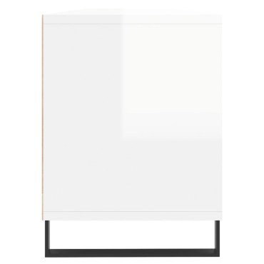 vidaXL Έπιπλο Τηλεόρασης Γυαλ. Λευκό 150x30x44,5cm Επεξεργασμένο Ξύλο