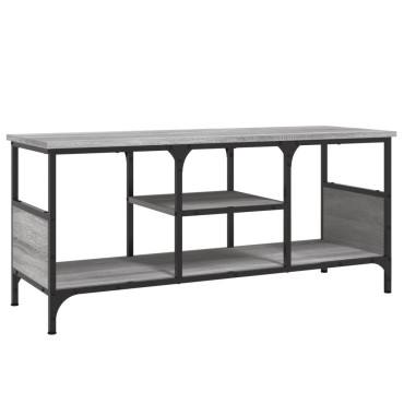 vidaXL Έπιπλο Τηλεόρασης Sonoma Γκρι 100x35x45cm Επεξ. Ξύλο/Σίδερο